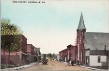 Linesville PA Erie Street CL Hayes c1910 Postcard H49 picture