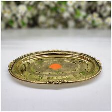 Brass Tray Oval Serving Tray Handcrafted Coffee Tray Decorated Engraved Tray picture