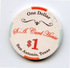 1.00 Chip from the SA Card House San Antonio Texas White picture