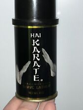 Vintage 1960s 1970s HAI Karate Men's Shave Lather Cream Can Tin NOS Full Shaving picture