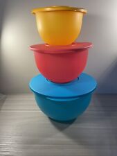 New Tupperware Impressions Classic 3pc Bowl Set Limited Edition Colors picture