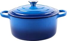 6 Quart Enameled Cast Iron Dutch Oven with Lid - Big Dual Handles - Oven Safe picture