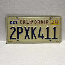 1994  California License Plate Pair Tag Original  2PXK411 Auto Tag Original picture