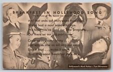 Famous~Hollywood's Mad Hatter~Tom Breneman~Breakfast Show ABC Radio~Vintage PC picture