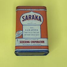 Saraka Vintage 30s 40s Advertising Laxative Tin for Constipation  picture
