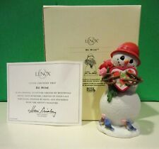 LENOX BE MINE FEBRUARY SNOWMAN sculpture Lynn Bywaters -- NEW in BOX with COA picture