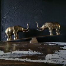 Vintage Dolbi Cashier Brass Elephants on See Saw Figure picture