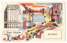 Detroit Michigan c1930's Hotel Statler illustration, Automobile Assembly Line picture