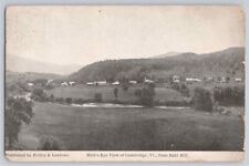 Cambridge Vermont Bald Hill Birds' Eye View Early 1900's Homes Town Creek picture
