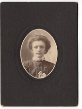 VERSAILLES OH c.1902 Lovely Victorian Woman Textured Dark Cabinet Card by OLIVER picture