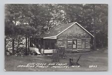 Postcard Uno Lodge and Cabins Hiawatha Forest Munsing Mich. picture