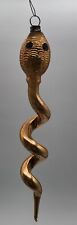 Vintage Gold Mercury Glass Snake Serpent Christmas Ornament picture