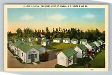 Geneva NY-New York, Clarke's Cabins, Aerial View, Vintage Postcard picture