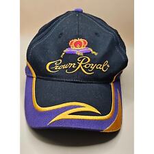 Vintage Crown Royal Adjustable Adult Size Baseball Cap Hat Purple & Black  picture
