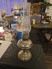 ANTIQUE  RAYO OIL LAMP SILVER Clear Glass Chimney- PATENT NOV. 20 1894 (1905) picture