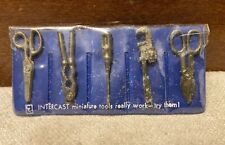 Vintage INTERCAST Miniature Cast Metal Tool Set in Vinyl Case ~They Really Work picture
