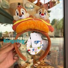 New Genuine Disney Chip Dale Hot Dog Plush Ear Headband shanghai disneyland picture