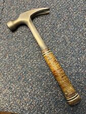 Vintage Estwing 20oz straight claw hammer, stacked leather handle, good cond. picture