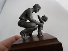 Pewter Father & Child Figurine 