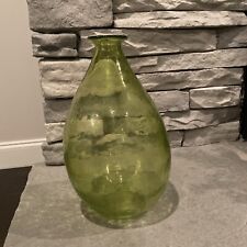 Mold Blown Green Glass Asymmetrical  Jug Vase picture