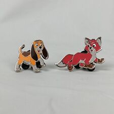 Disney Parks Pin Fox and the Hound Tod and Copper 2 Pin Set Replacements picture