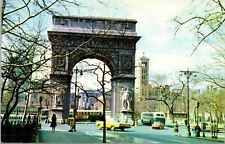 NY New York City, Washington Arch, Greenwich Village, Old Cars Buses, Chrome picture
