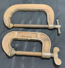 Vintage Jorgensen 4” & Chicago 6”  Made in USA Heavy Duty Adjustable C Clamps. picture