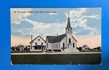 Thief River Falls Minnesota MN 1915 Vintage Postcard St. Bernard’s Church picture