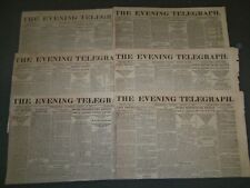 1870 THE EVENING TELEGRAPH NEWSPAPER LOT OF 24 - NICE ADVERTISEMENTS - NP 1442 picture