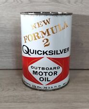 Vintage Quicksilver Formula 2 Outboard Oil 30 Fl. Oz. Unopened SAE 40  picture