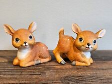 Set Of 2 Vintage Ceramic Homeco Fawns Made In Japan picture