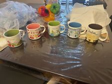 Lot Of 5 Starbucks Mugs Been There, You Are Here, & Global Icon 14oz/16oz picture