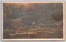 Buck Hill Falls Pennsylvania~Along the Creek~Rustic Bridge~1910 RPPC picture