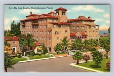 Sarasota FL-Florida, John Ringling Waterfront Hotel Advertising Vintage Postcard picture