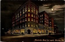Postcard Night View of Monticello Hotel in Norfolk, Virginia picture
