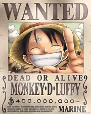 One Piece Luffy Wanted Poster Picture Print Photo Reprint Anime Manga Pirate picture