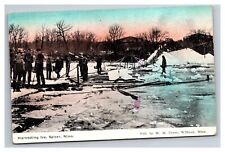 Postcard Spicer Minnesota Ice Harvesting picture
