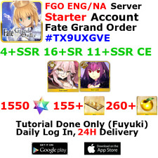 [ENG/NA][INST] FGO / Fate Grand Order Starter Account 4+SSR 150+Tix 1570+SQ #TX9 picture