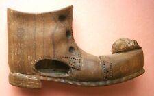 Carved Wood Shoe with Mouse Sculpture possibly by Robert 