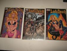 CHAOS  COMIC BOOKS LOT 3 LADY DEATH  ISSUES #1-3-4 EXCELLENT picture