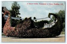 1913 School Exhibit Tournament Roses Exterior View Pasadena California Postcard picture
