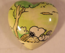 Snoopy Peanuts Heart Art Unlimited Figurine Wendy Isaacson Collection Handmade picture