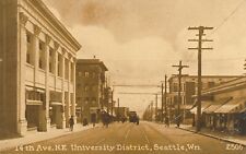 SEATTLE WA - 14th Avenue N.E. University District Postcard picture