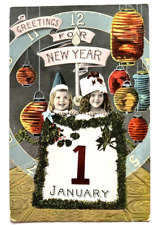 1914 Happy New Year Greeting Postcard Posted in Summit S. Dakota Personalized  picture