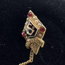RARE 1935 LDS Seminary Pin 10k Gold Filled Rubies Seed Pearls picture
