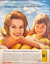 1960 Miss Clairol Hair Color Vintage Print Ad Swimming Pool picture