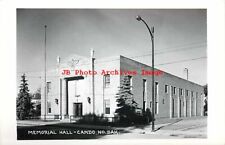 ND, Cando, North Dakota, RPPC, Memorial Hall, Exterior View, 1954 PM, Photo picture