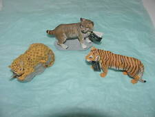 3 - Life's Attractions Resin Figurine Tiger Bobcat Leopard Big Cats 5 1/4
