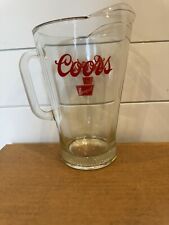 Vintage Coors Beer Pitcher 1970s Clear Heavy Glass Beverage Banquet Bar Pub picture