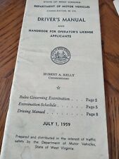 JULY 1,1951 WEST VIRGINIA DRIVER'S MANUAL AND HANDBOOK FOR OPERATOR'S LICENSE AP picture